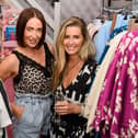 Owner of KT Boutique Karen Todd with former Housewives of Cheshire star Leanne Brown who is showcasing her new childrenswear in the store