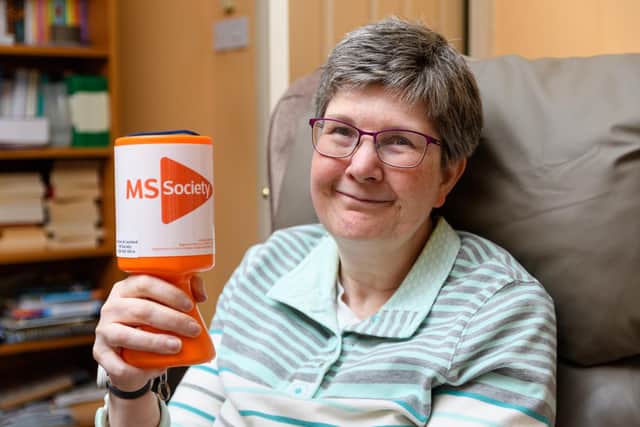 Rebecca Procter, age 60, was diagnosed with MS in 1992. She now helps out at the Chorley and Leyland MS Society and wants more people suffering with the condition to come forward to receive help