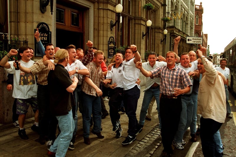They were dancing in Church Street, Preston during Euro '96.