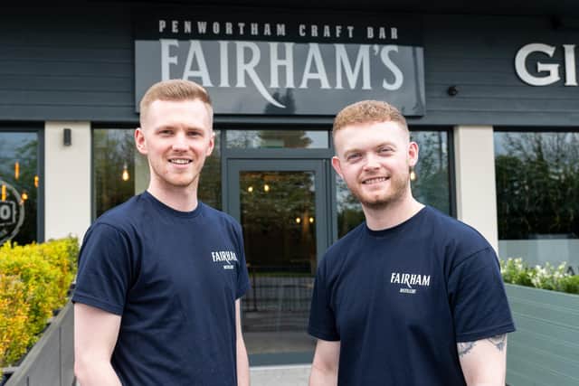 Co-owners Liam Stemson and Ellis McKeown outside Fairham's in Penwortham. Photo: Kelvin Stuttard