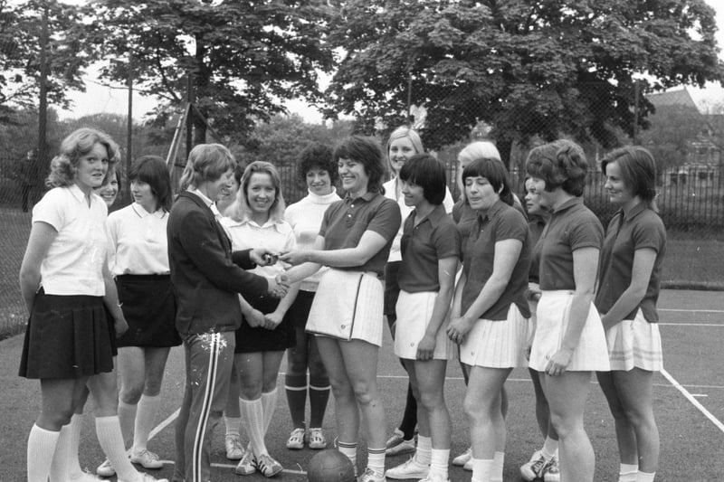 Both teams pictured above won the championships of their respective sections in the Preston and District Netball League. Magpies (pictured in dark shirts) won the Monday league title. The team included: Jean Harrison, Eileen Streatfield, Helen Chanock, Marion Eccles, Ursula Pennington, Carol Lansom and Joan Potter. Marinas (in white shirts) finished winners of the Thursday league. They are: Carol Peacock, Maureen Potter, Paula Sharples, Wendy Williams, Sue Hurley, Ann Baker and Kate Parr