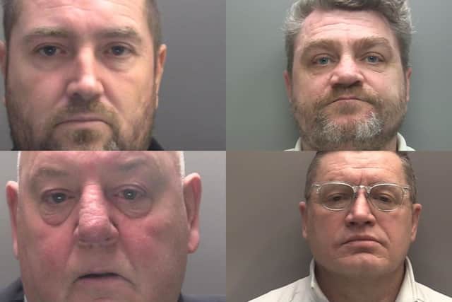 (Top L-R) Terence Earle and Stephen King (Bottom L-R) Stanley Feerick and Lee Baxter (Credit: National Crime Agency)
