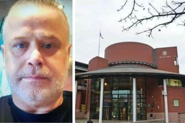 Paul Dixon (pictured) was sentenced to nine years in prison for rape at Preston Crown Court (also pictured.)