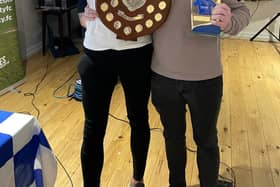 Niall Cowperthwaite, left, with Lancaster boss Mark Fell (photo: Lancaster City)