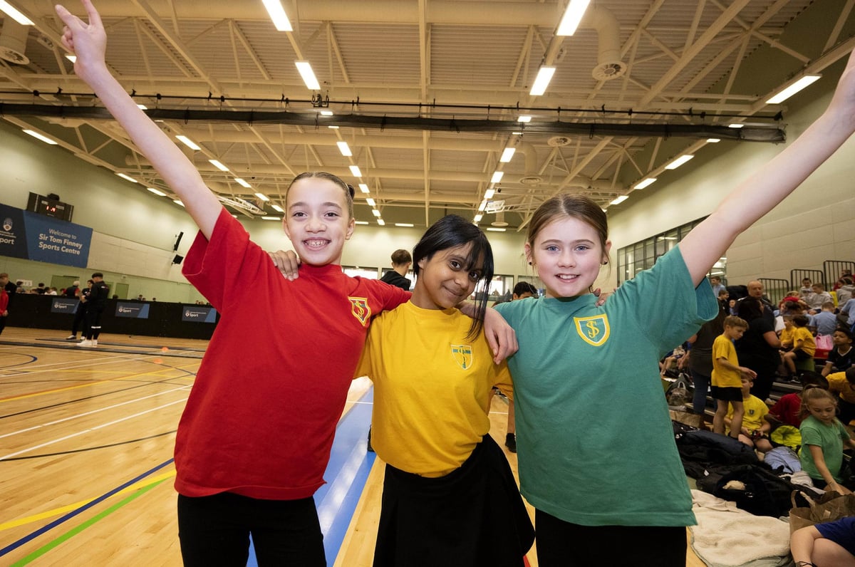 14 pictures of 400 plus schoolchildren from across Preston competing for sporting glory