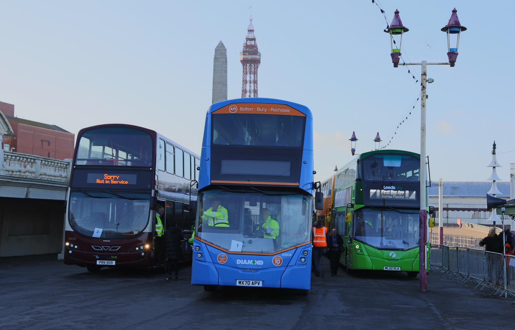 Blackpool hosts Bus Driver of the Year as promenade packed with buses