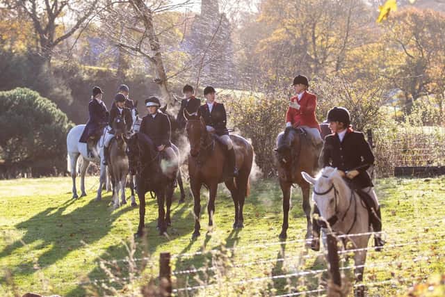 Members of the Holcombe Hunt, out riding