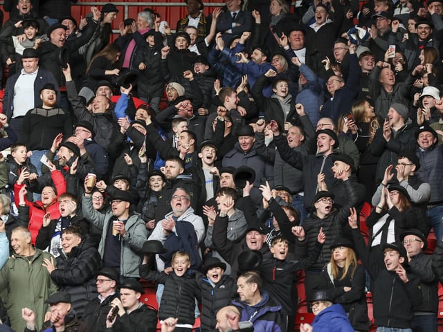 PNE fans at Middlesbrough