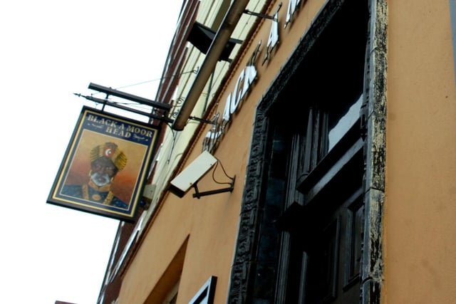 With an unusual name for a pub The Black-A-Moor Head stands on Lancaster Road in the city centre. The sign shows the head of a dark skinned man in Saracen robes. And blackamoors were usually fighting bodyguards for the Knights Templar during in the Crusades