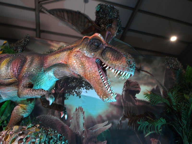 Tooth and claw - some of the cresidents at the Jurassic Earth warehouse in Leyland