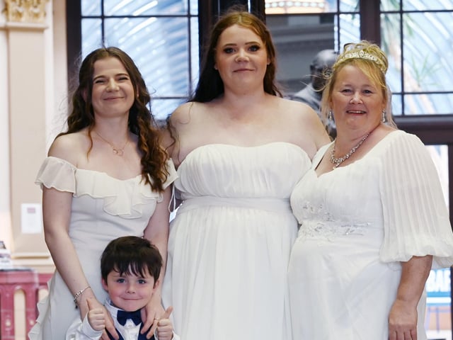 The annual Wedding Walk, raising funds for Trinity Hospice.
