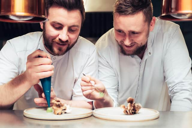 Oli and Sean in the kitchen