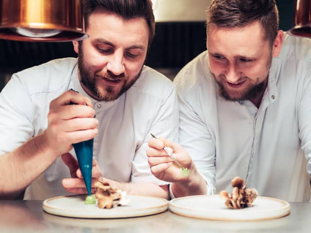 Oli and Sean in the kitchen