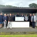 Persimmon Lancashire Managing Director, Anthony Mansfield, with Phil Winstanley, Chair of Forton Bowling Club and other club members.