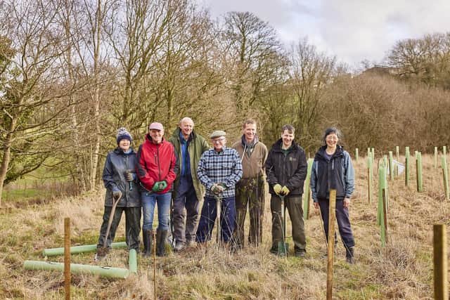 Volunteers on the planting project