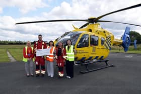 L-R: Rachel Donohoe (NWAA), Dr Jon Taylor (NWAA), Jas Finlayson (Marsden), CCP Sam Payne (NWAA) and Lauren Herrity (NWAA) at the Barton base in Eccles