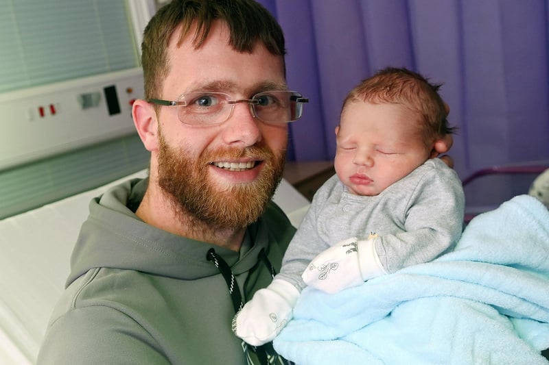 Baby Cole-James, born April 13 at 12.30pm, weighing 7lb 7oz, to Maria Ball and Jordan Greenwood from Preston.