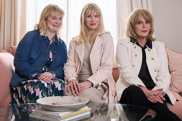 Anne (Philippa Dunne), Amanda (Lucy Punch) and Felicity (Joanna Lumley) star in the new sitcom Amandaland, part of a Wednesday night comedy double bill on BBC1 (Picture: BBC/Merman)