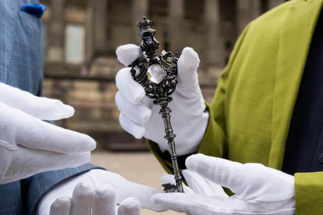 The ceremonial key in close-up