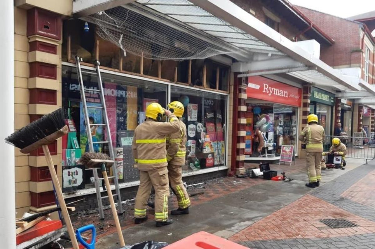 Fire investigation launched after blaze in stationery store in the heart of Chorley shopping centre