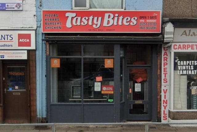 Tasty Bites / Takeaway/sandwich shop / 106 Pall Mall / Chorley / PR7 2LB / Rated 1 star / Inspected  April 5, 2022