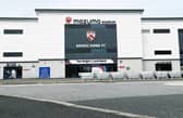 Exterior of Morecambe FC - Mazuma Stadium, Christie Way, Morecambe.