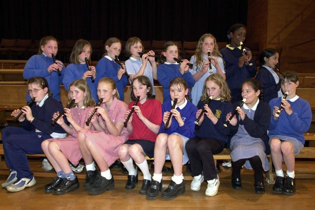 The recorder group at Preston Schools Music Festival