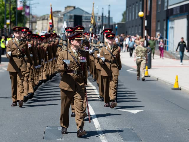 The Duke of Lancaster's Regiment Freedom Parade through Burnley. Photo: Kelvin Lister-Stuttard