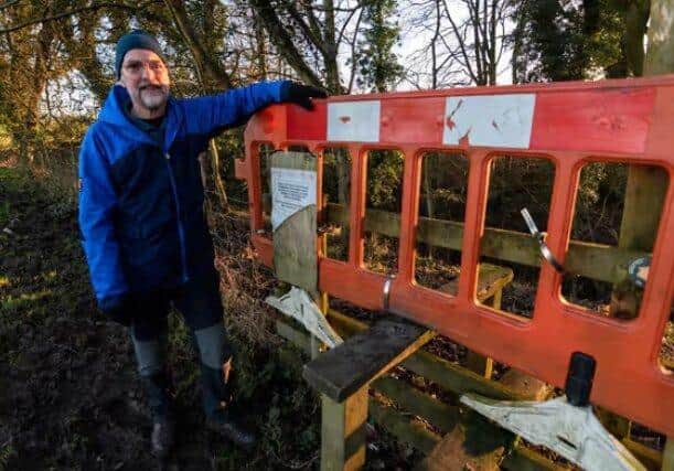 Brian Dearnaley, Mid Lancashire branch chair of The Ramblers, says that there are plenty of blockages facing those who want to use Lancashire's public footpaths