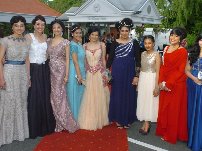 The girls arrive in style at the Penwortham Girls High School Prom at The Pines
