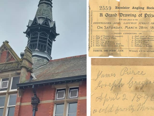 Repair works were recently undertaken on UCLan’s historic Harris building spire, and a historic discovery was made inside.
