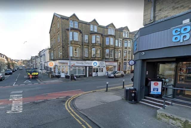 The incident occurred on Regent Road, Morecambe, close to the Co-op store.