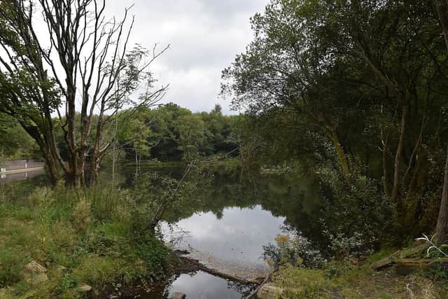 The scene in Stalybridge, Tameside, Greater Manchester, where the body of a 14-year-old girl has been recovered from water