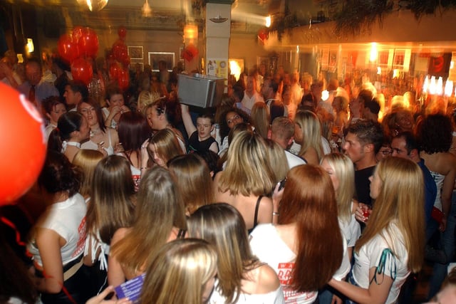 A jammed Brown's Cafe Bar in Preston for a T-shirt party in aid of the Magic Wand Appeal