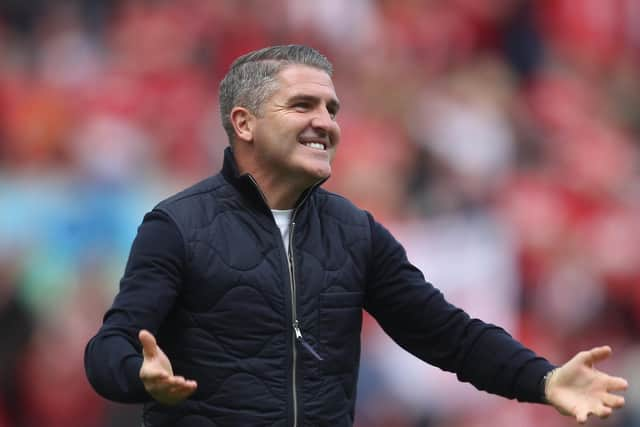 Preston North End manager Ryan Lowe during the win against Middlesbrough