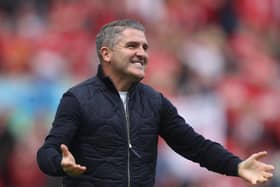 Preston North End manager Ryan Lowe during the win against Middlesbrough