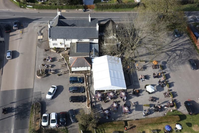 The balloon's launch site is the Griffins Head pub in Papplewick