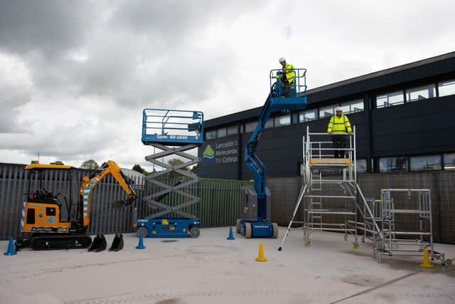 Some of the new low-carbon equipment being installed at Lancaster and Morecambe College