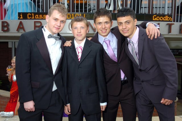 Fix up, look sharp... From left, Colm Reaney, Luke Crompton, Antony Capra, and James Iorizzo, at the Corpus Christi Catholic High School Prom at Barton Grange, this time in 2010