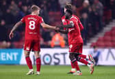 Middlesbrough players celebrate 