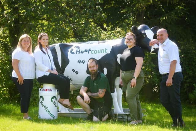 Hoofcount are a family business based in Barnacre. Pictured L-R are Jane Marsh, Phillipa Briggs, Michael Lane, Georgia Marsh and Anthony Marsh.