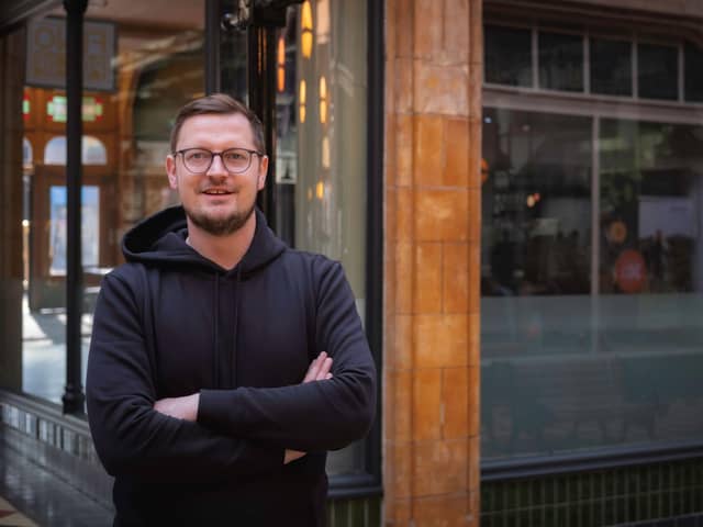 Mark O'Rourke outside his as yet "unnamed" restaurant in the Miller Arcade, Preston.
