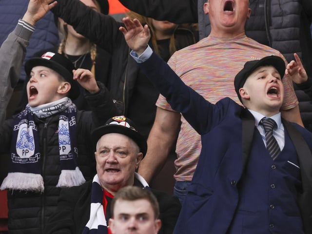 PNE fans at Middlesbrough