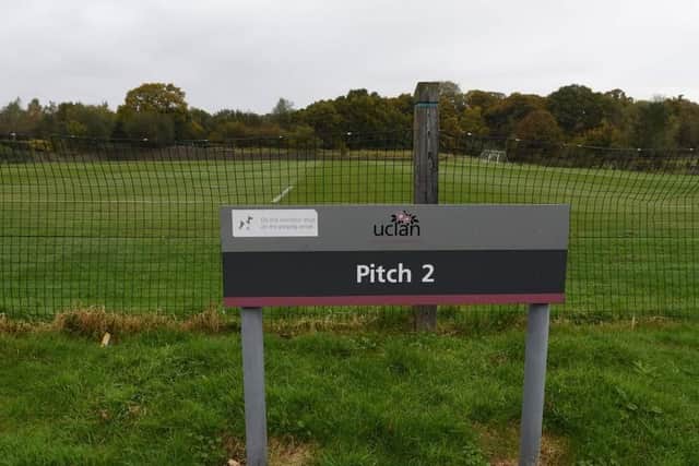 The newly named 'peace field' is part of the Sir Tom Finney Preston Soccor Centre at The University of Central Lancashire.