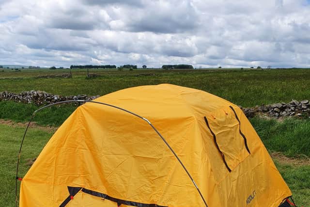 Our frankly pitiful tent