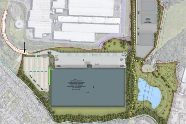 Map of the proposed warehouse site next door to the giant Global Renewables plant.