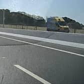 Speed camera vans on the new M55 link road (connecting parts of Preston and the Fylde Coast to the M55 motorway. (Photo by Phil Thompson)