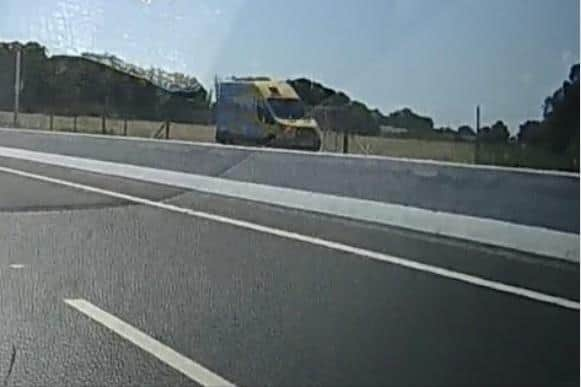 Speed camera vans on the new M55 link road (connecting parts of Preston and the Fylde Coast to the M55 motorway. (Photo by Phil Thompson)