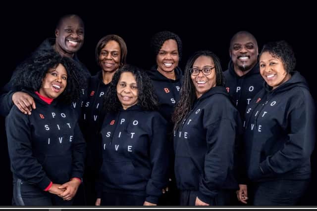 Ronald with the B-Positive Choir which reached the final of Britain's Got Talent.