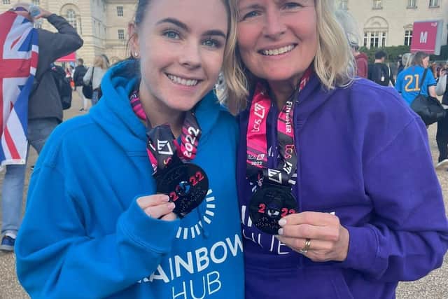 Tracy Daglish from Whittle le Woods and her daughter Laura ran the London Marathon and raised over £4,000 for the Rainbow Hub Charity